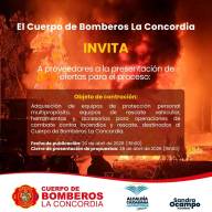 ADQUISICIÓN DE EQUIPOS DE PROTECCIÓN PERSONAL MULTIPROPÓSITO, EQUIPOS DE RESCATE VEHICULAR, HERRAMIENTAS Y ACCESORIOS PARA OPERACIONES DE COMBATE CONTRA INCENDIOS Y RESCATE, DESTINADOS AL CUERPO DE BOMBEROS LA CONCORDIA